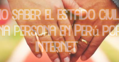 Como saber el estado civil de una persona en Perú por internet