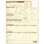 Formulario de solicitud de empleo para imprimir
